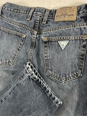 Vintage Guess Mom Jeans 30x33 Womens Black Faded Tapered 90s Made In Canada